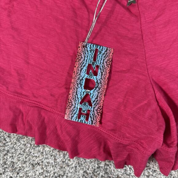 Indah Ruffle Hem Beach Cover Shorts XS Flowy Flirty Boho Chic Coquette Festival - Picture 2 of 11